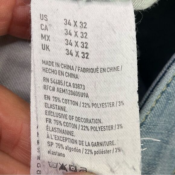 American Eagle Men's 34X30 Blue Bootcut Mid-Rise Light Denim Extreme Flex 4 - Picture 7 of 12